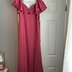Toperth - pink maxi dress with sleeves
